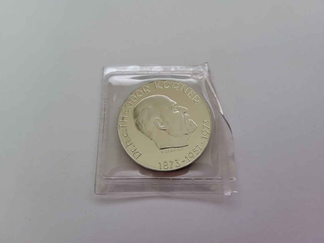  50 Schilling 1973 Theodor Körner 2. Republik Ag 18g fein Österreich Spittalgold9800 (4584/15)   