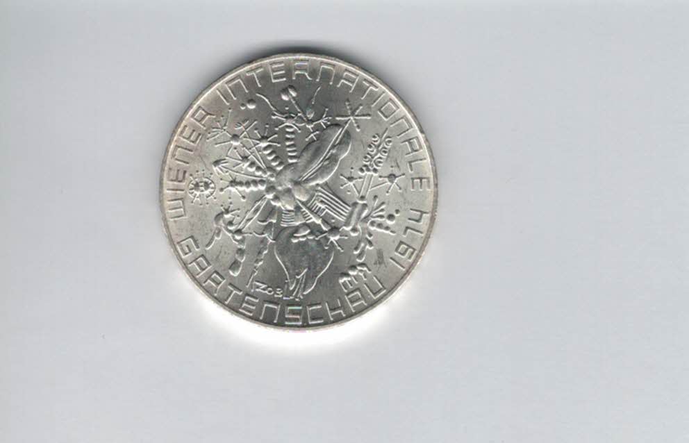  50 Schilling 1974 Gartenschau in Wien Ag/12,8g fein Österreich Spittalgold9800 (4504/1)   