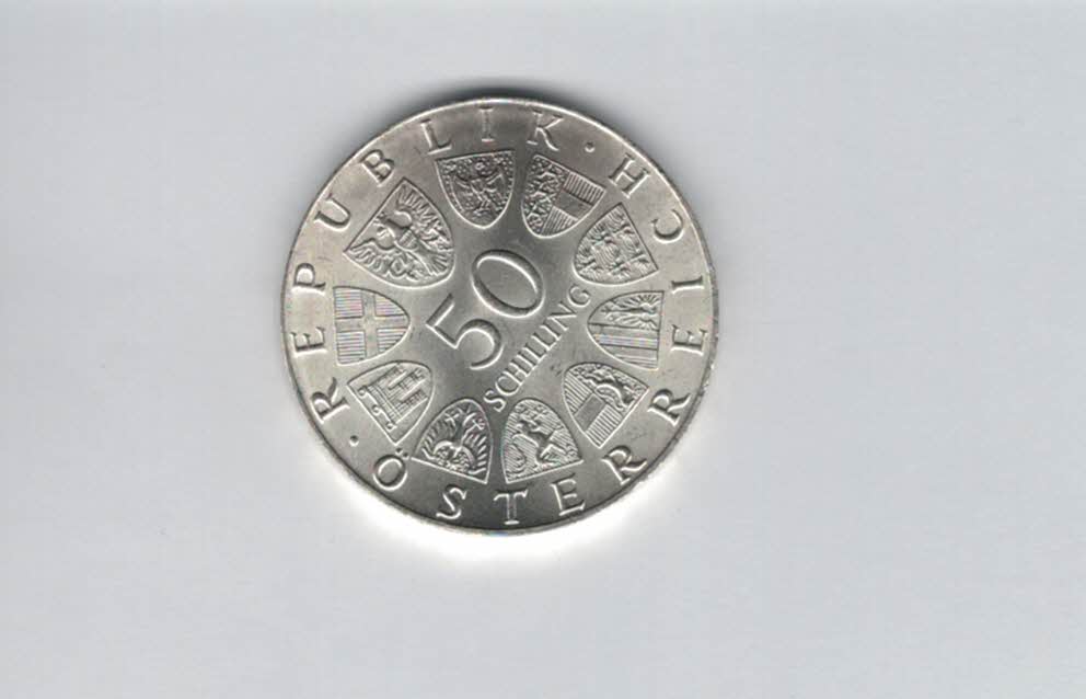  50 Schilling 1974 Gartenschau in Wien Ag/12,8g fein Österreich Spittalgold9800 (4504/1)   