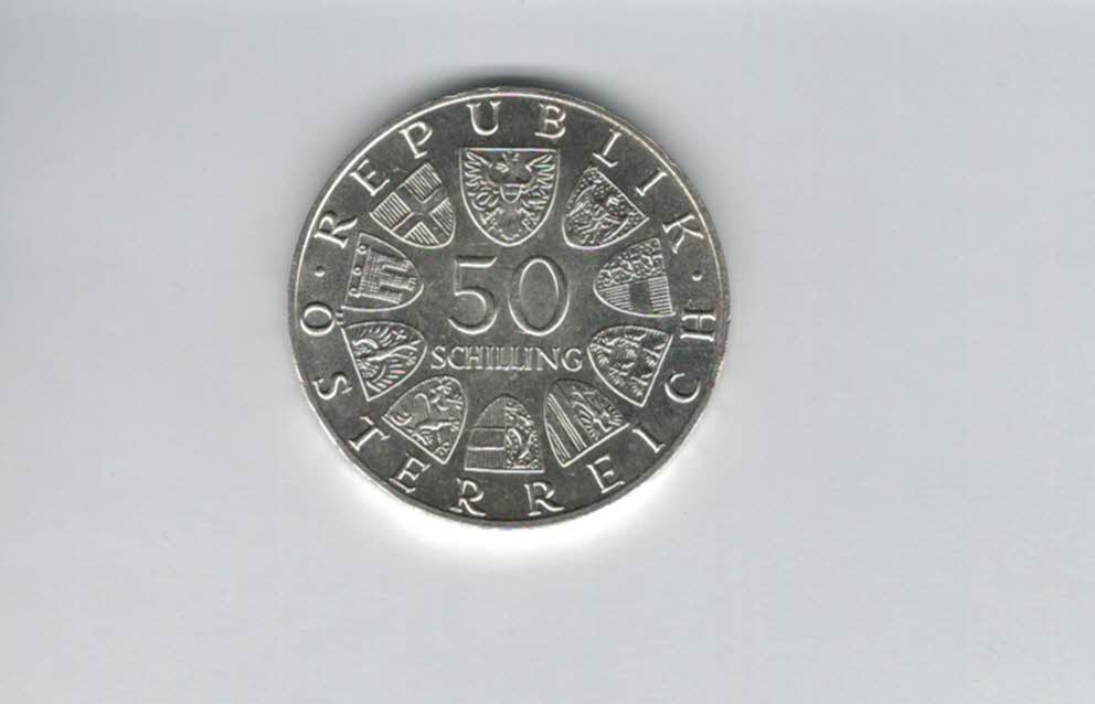  50 Schilling 1978 Franz Schubert silber 12,8g fein Österreich Spittalgold9800 (4504/5)   