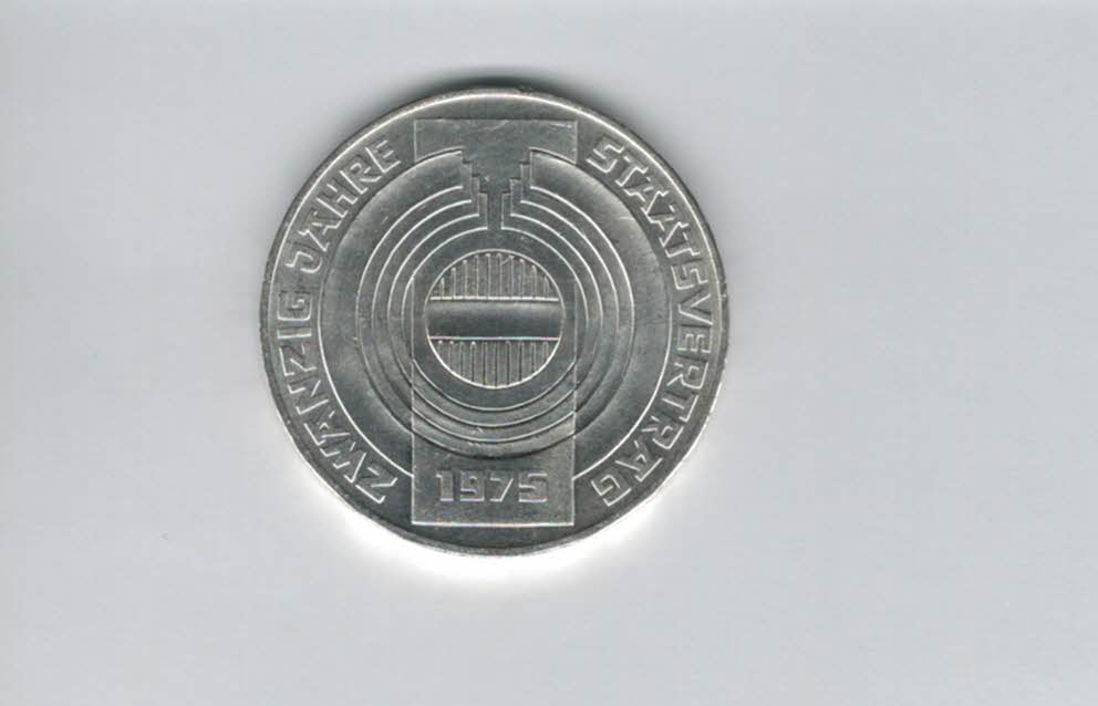  100 Schilling 1975 20 Jahre Staatsvertrag 15,36g fein silber Österreich 2. Republik (01914/3)   
