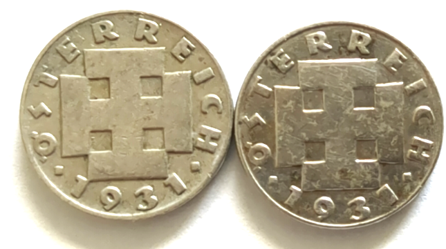  2 x 5 Groschen 1931   