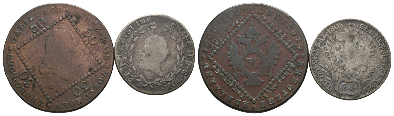 Ausland; Österreich; Lot Kleinmünzen (2 Stück)   