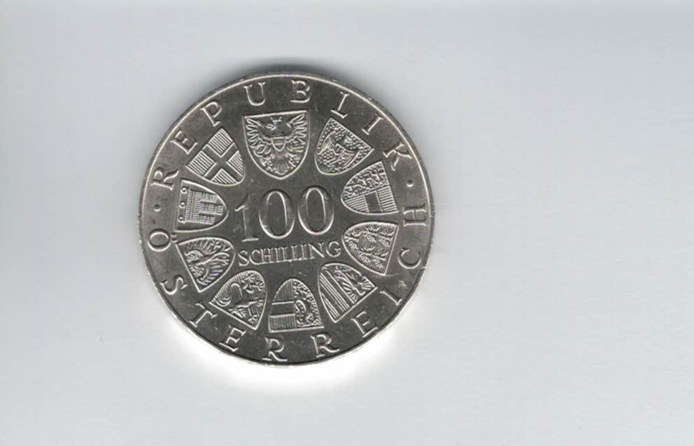  100 Schilling 1976 200 Jahre Burgtheater Wien 15,36g f Österreich Spittalgold9800 (01914/11)   