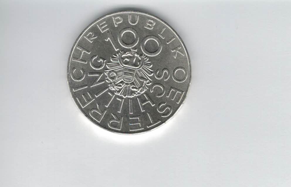  100 Schilling 1976 Johann Nestroy 15,36g fein Ag Österreich Spittalgold9800 (01914/13)   