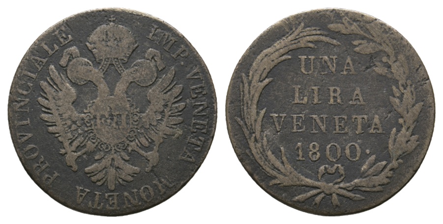  Ausland; Italien; una Lira Veneta 1800   