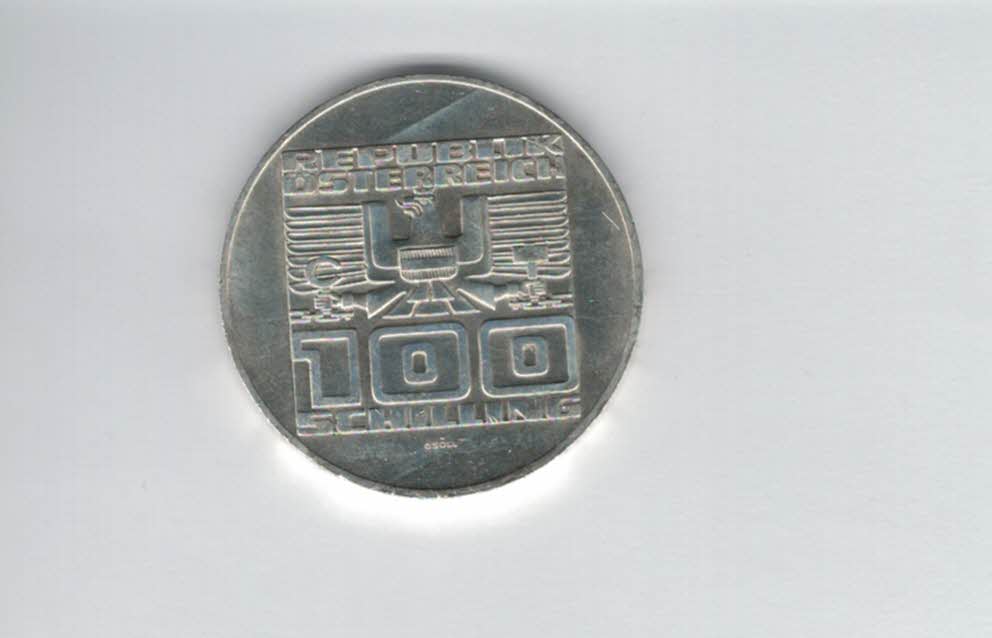  100 Schilling 1978 1100 Jahre Villach/Kärnten Ag 15,36g fein Österreich Spittalgold9800 (01914/19   