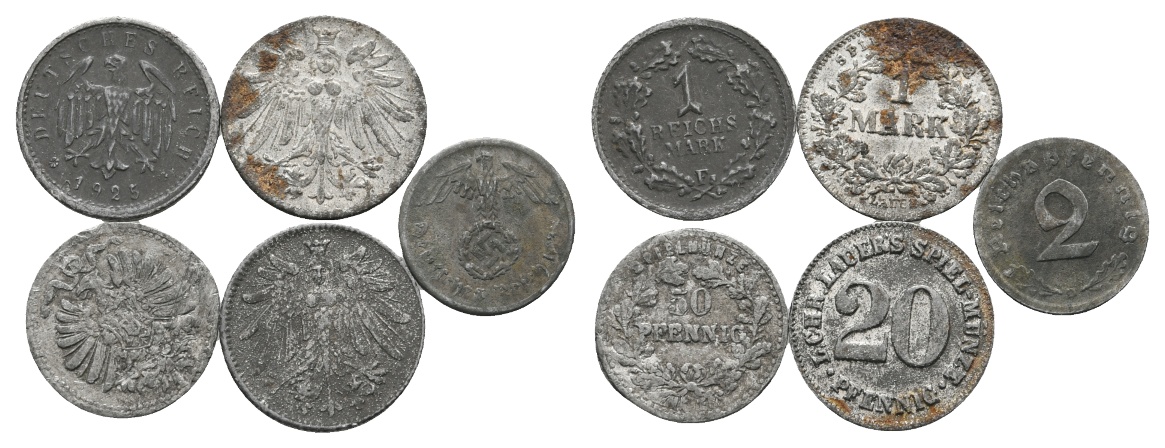  Spielgeld; 5 Kleinmünzen   