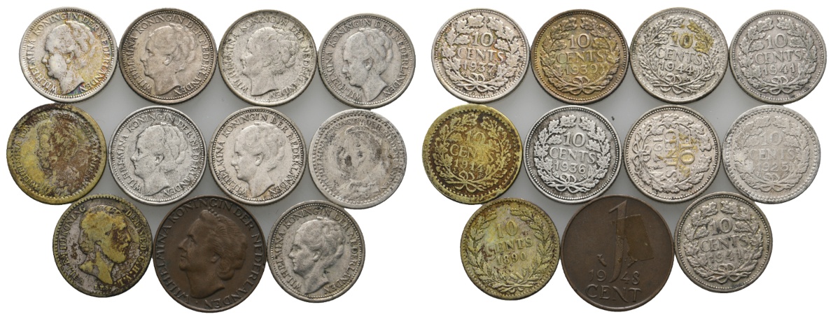  Ausland; Niederlande; Lot Kleinmünzen ( 11 Stück )   