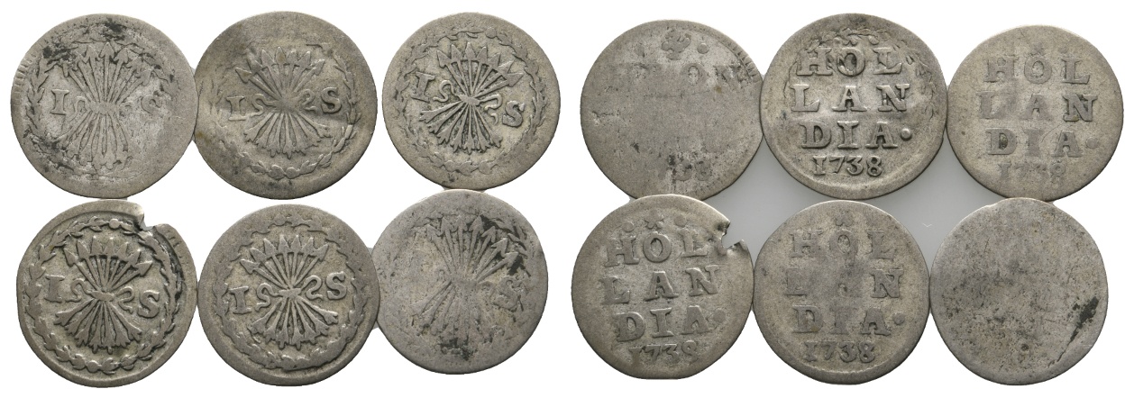  Ausland; Niederlande; Lot Kleinmünzen ( 6 Stück )   