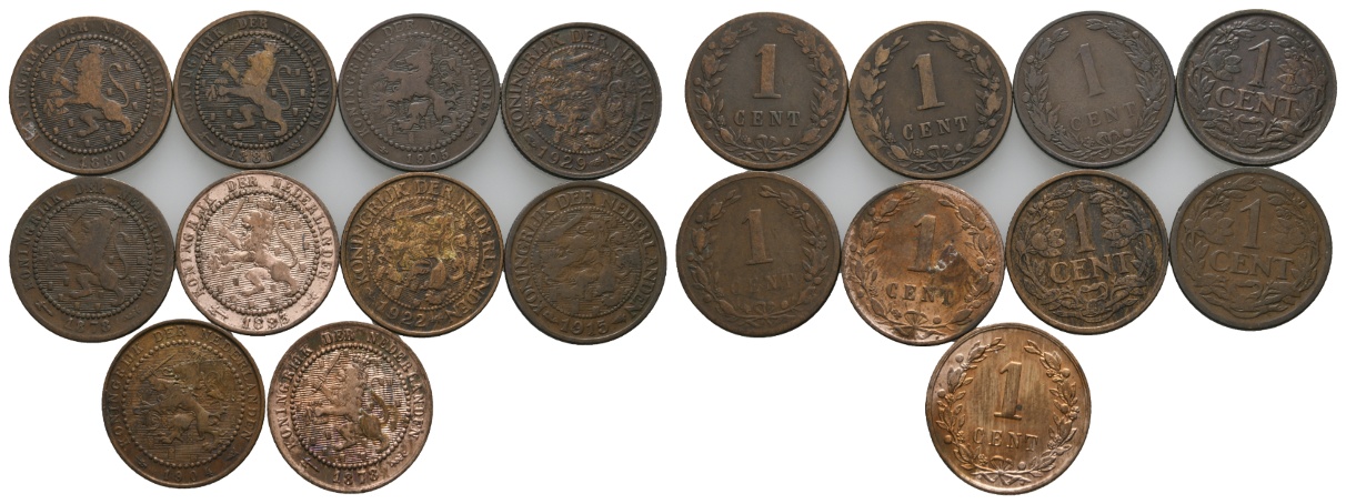  Ausland; Niederlande; Lot Kleinmünzen ( 10 Stück )   