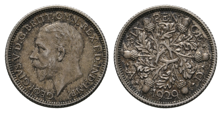  Ausland; Großbritannien; Kleinmünze 1929   