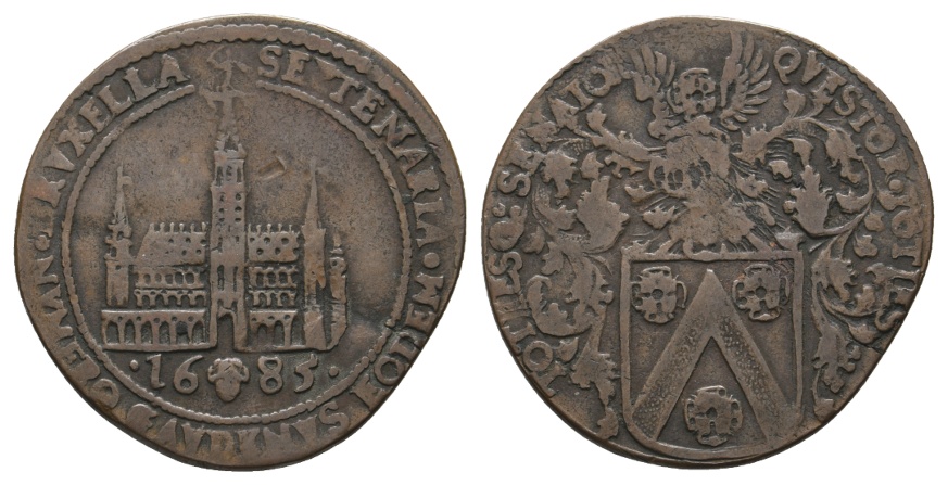  Ausland; Frankreich; Kleinmünze 1685   