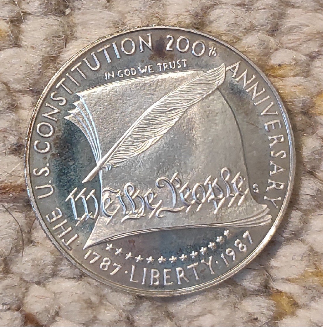  USA 1 Dollar 1987, SILBER, 200 Jahre Verfassung der Vereinigten Staaten   