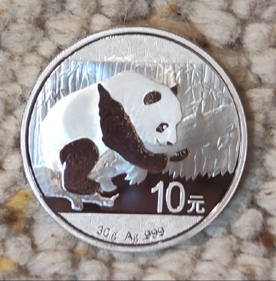  China 10 Yuan 2016, SILBER, Panda   