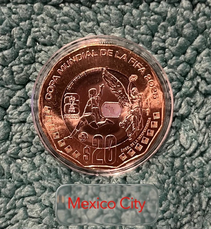  Mexico 20 Pesos 2026 FIFA World Cup Coin Set (4 pcs.) - UNC in Capsules   