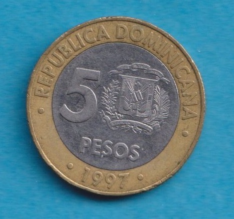 Dominikanische Republik 5 Pesos 1997