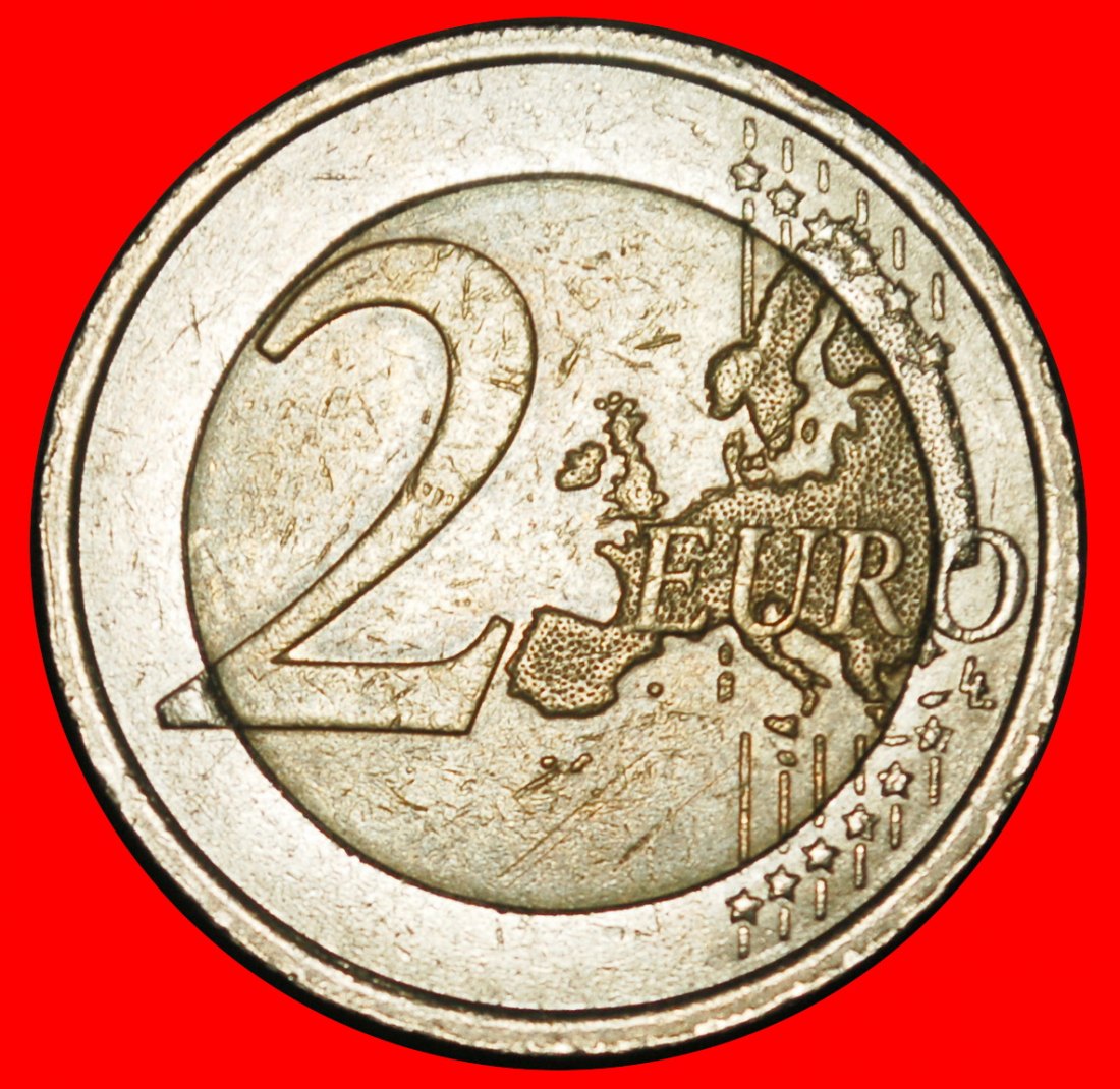  Ⰿ NON-PHALLIC TYPE 2008-2025: ITALY★2 EUROS 2008R! DANTE (1265-1321) A I r1! LOW START ★ NO RESERVE!   