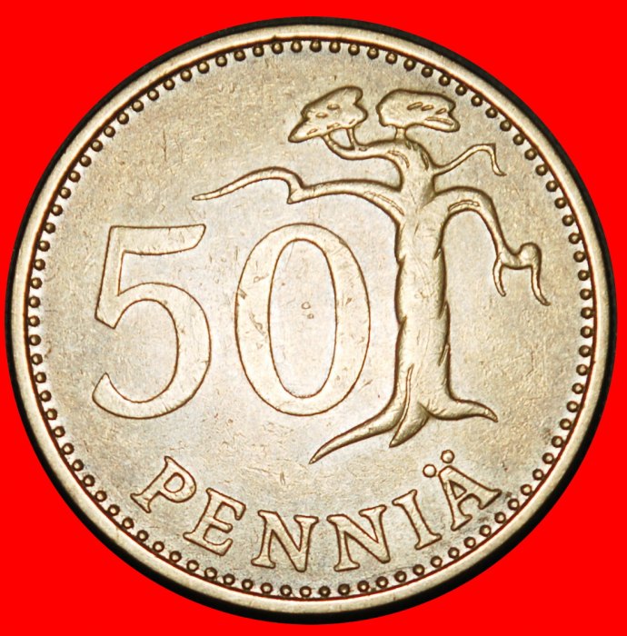  Ⰺ PINE TREE (1963-1990): FINLAND ★ 50 PENCE 1978K! LOW START ★ NO RESERVE!   