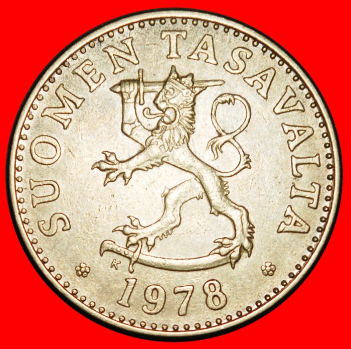  Ⰺ PINE TREE (1963-1990): FINLAND ★ 50 PENCE 1978K! LOW START ★ NO RESERVE!   