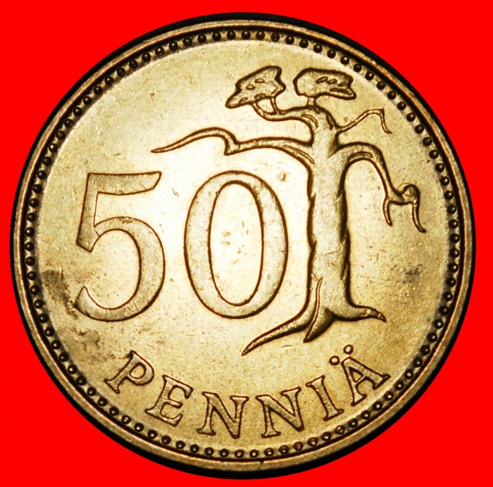 Ⰺ PINE TREE (1963-1990): FINLAND ★ 50 PENCE 1982K! MINT LUSTRE! LOW START ★ NO RESERVE!