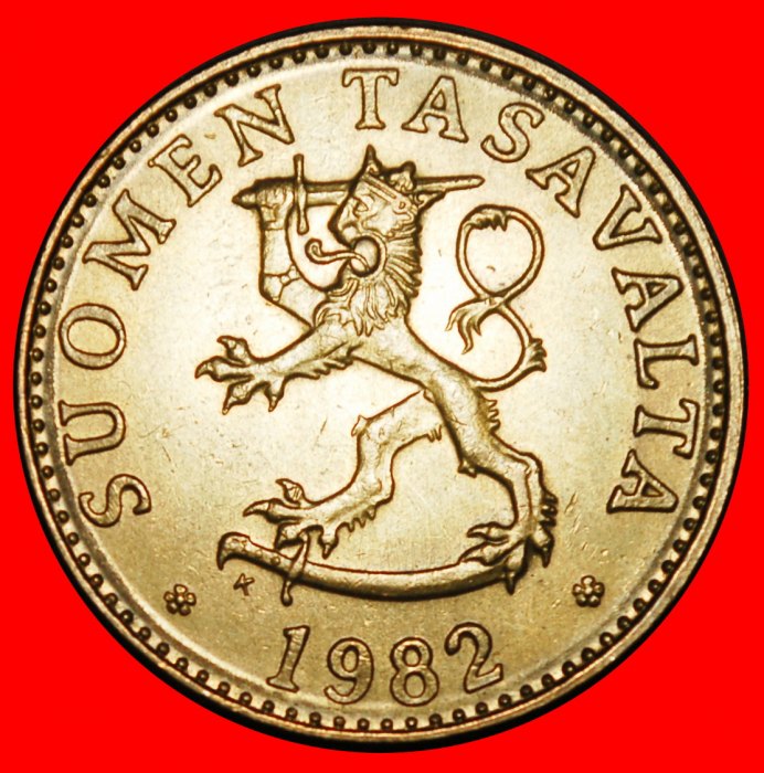  Ⰺ PINE TREE (1963-1990): FINLAND ★ 50 PENCE 1982K! MINT LUSTRE! LOW START ★ NO RESERVE!   