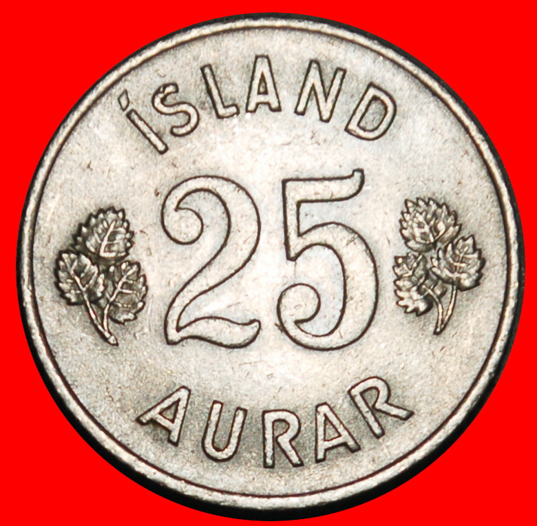  Ⰺ GREAT BRITAIN BIRCH (1946-1967): ICELAND ★ 25 ORE 1959! LOW START ★ NO RESERVE!   