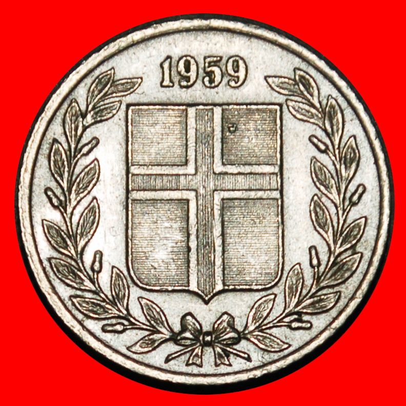  Ⰺ GREAT BRITAIN BIRCH (1946-1967): ICELAND ★ 25 ORE 1959! LOW START ★ NO RESERVE!   