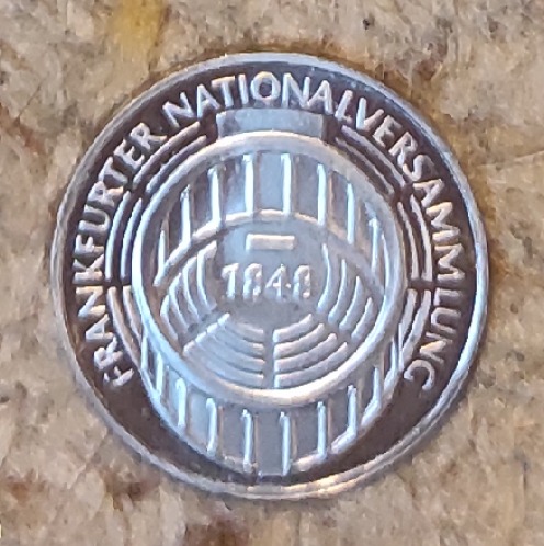  Deutschland 5 Mark 1973 G, SILBER, 125 Jahre Frankfurter Nationalversammlung   