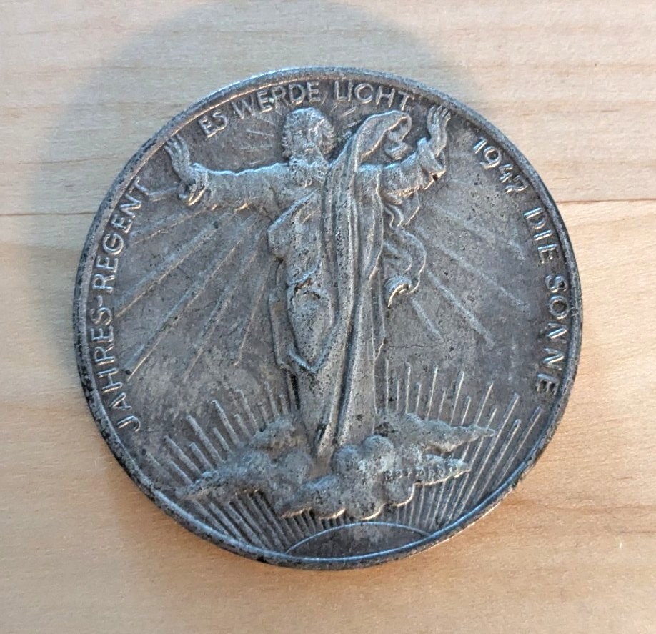  Kalendermedaille 1947, Österreich, Jahresregent Sonne, Münzamt Wien   