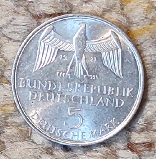  Deutschland 5 Mark 1971, SILBER, 100 Jahre Gründung des deutschen Reiches   