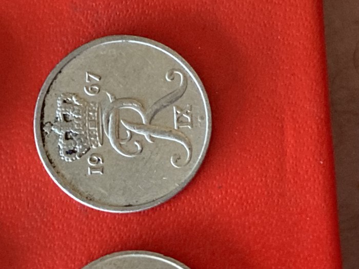  Münze Münzen Umlaufmünze Dänemark 10 Öre 1967   