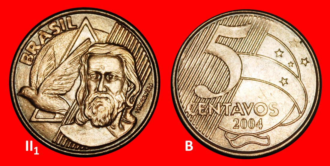  Ⰺ SOUTHERN CROSS (1998-2025): BRAZIL ★ 5 CENTAVOS 2004! DISCOVERY COIN!★LOW START ★ NO RESERVE!   