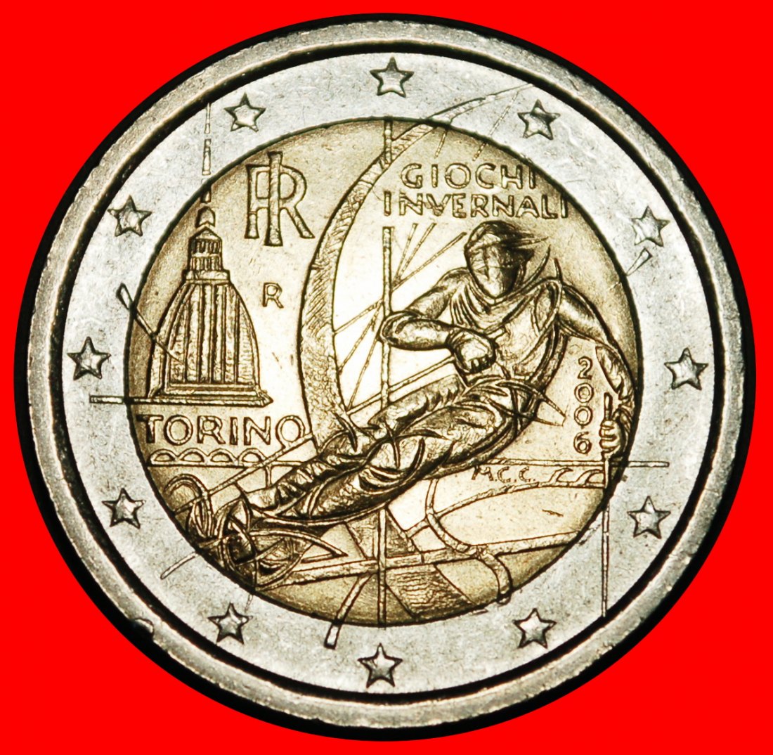 Ⰺ SKI: ITALY ★ 2 EUROS 2006R PHALLIC TYPE (2002-2006)! RIM r1!★LOW START ★ NO RESERVE!
