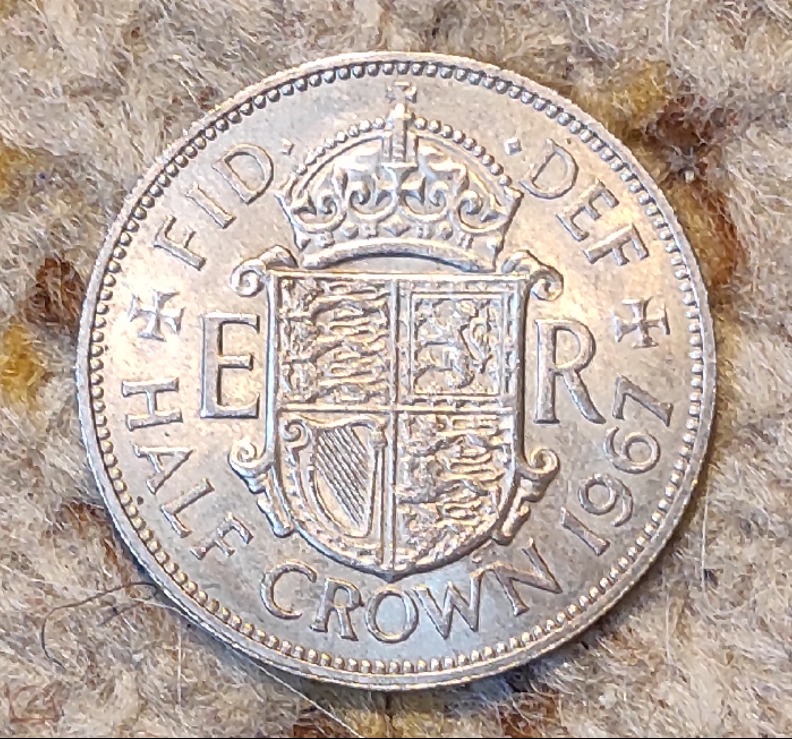  Großbritannien 1/2 Krone 1967   