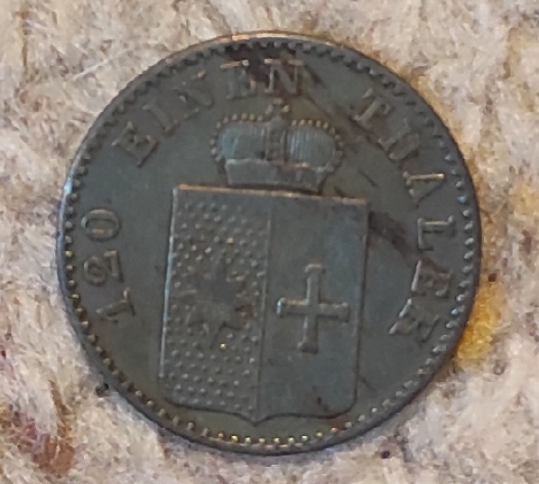  Fürstentum Waldeck-Pyrmont 3 Pfennig 1867   