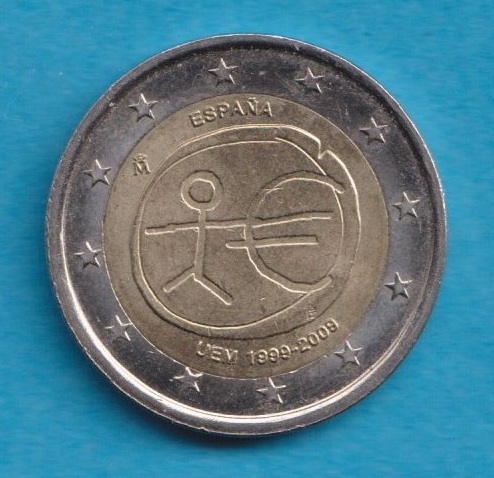Spanien 2 Euro 2009 - 10 Jahre Wirschaft und Währungsunion WWU