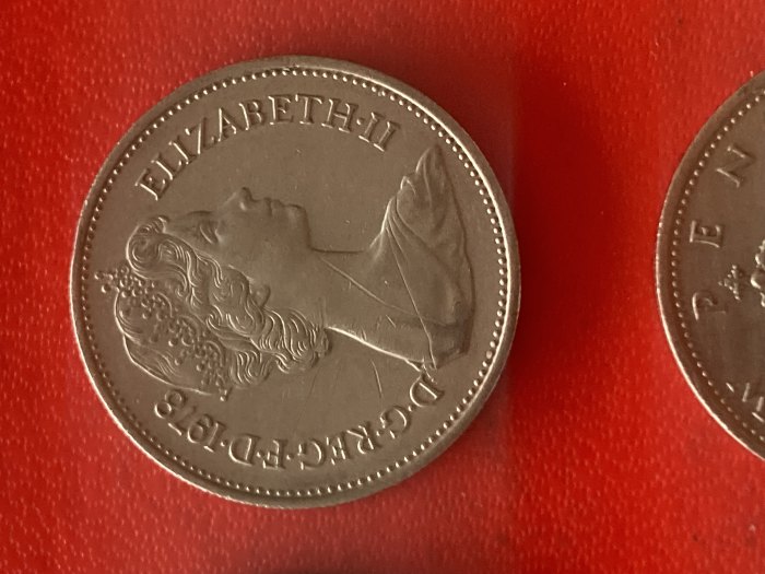  Münze Münzen Umlaufmünze Großbritannien 5 Pence 1978   