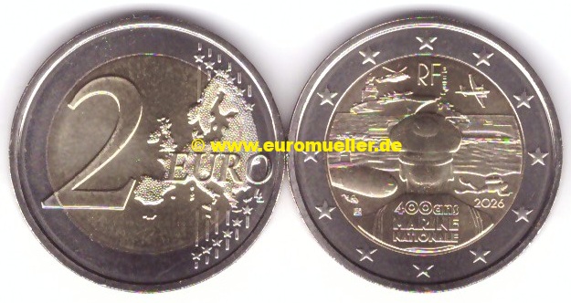 Frankreich 2 Euro Gedenkmünze 2026...Marine   