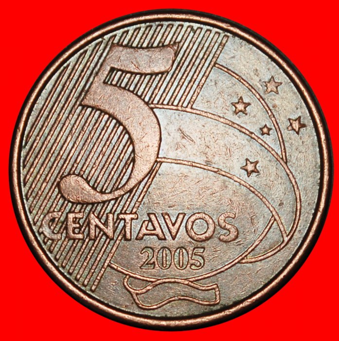 Ⰺ SOUTHERN CROSS (1998-2025): BRAZIL ★ 5 CENTAVOS 2005! DIES II2 B!★LOW START★NO RESERVE!