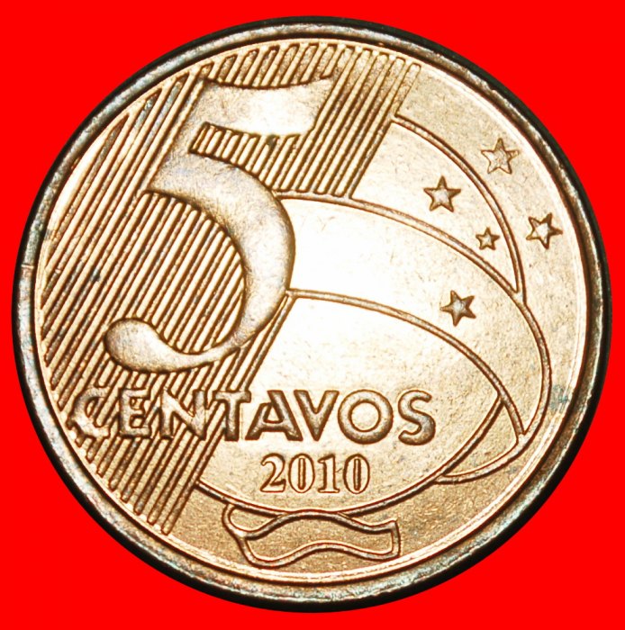 Ⰺ SOUTHERN CROSS (1998-2025): BRAZIL ★ 5 CENTAVOS 2010! DIES III B!★LOW START★NO RESERVE!