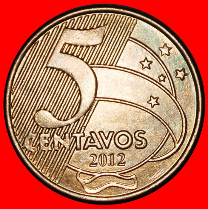  Ⰺ SOUTHERN CROSS (1998-2025): BRAZIL ★ 5 CENTAVOS 2012! DIES III B!★LOW START★NO RESERVE!   