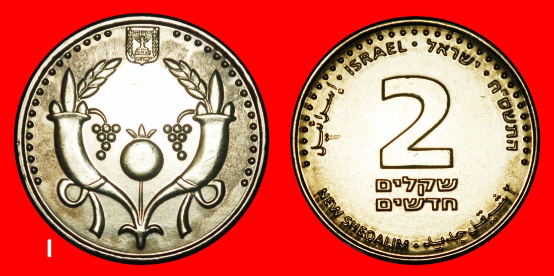 Ⰺ NETHERLANDS 2008-2017:PALESTINE (israel)★2 NEW SHEQELS 5768 (2008) DISCOVERY★LOW START★NO RESERVE!