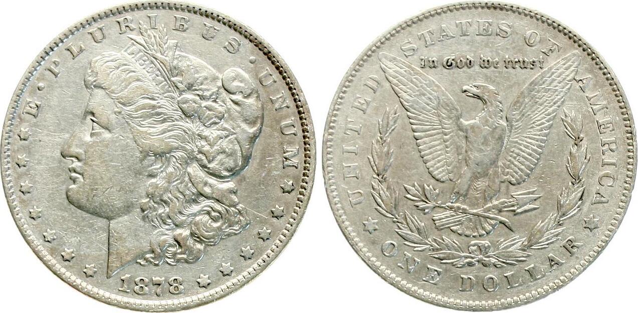  USA: 1 Dollar 1878, Morgan-Type, näheres unten!   