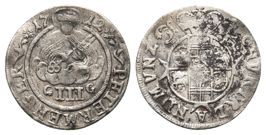  Altdeutschland; Kleinmünze 1712   