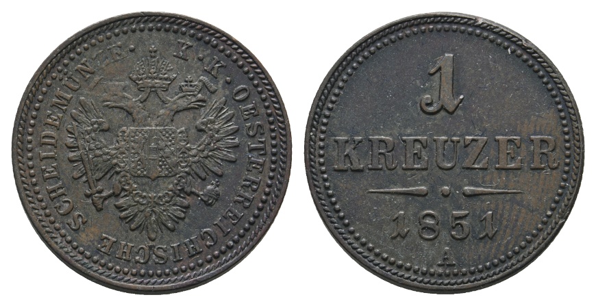  Österreich; Kleinmünze 1851   