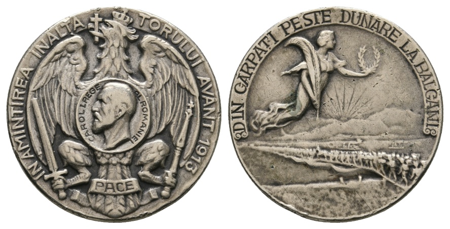  Medaille; Zweiten Balkankrieg im 1913: Cu; 14,56 g; Ø 32,88 mm   