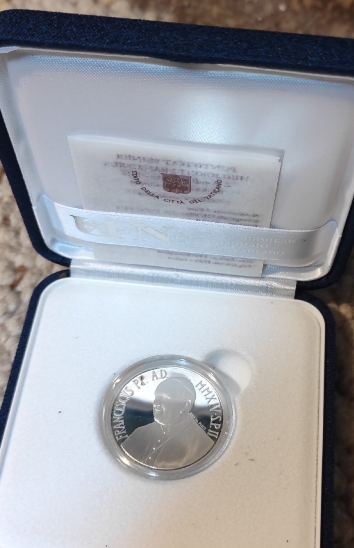  Varikan 5 Euro 2014, SILBER, Weltfriedenstag, mit Echtheitszertifikat   