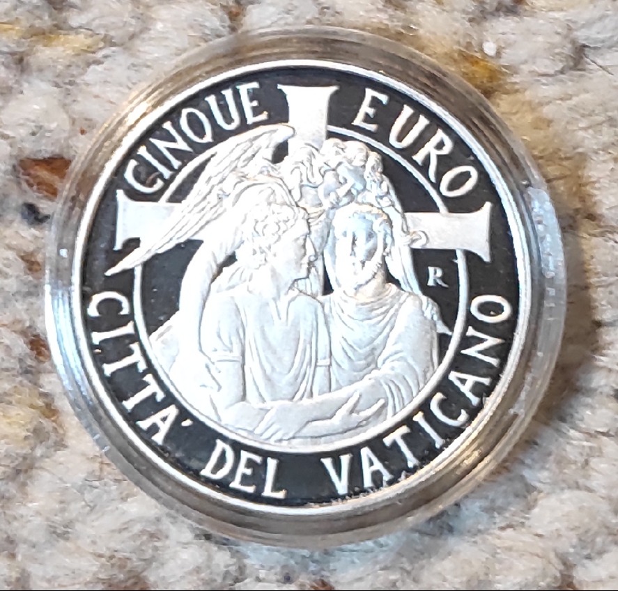  Varikan 5 Euro 2014, SILBER, Weltfriedenstag, mit Echtheitszertifikat   