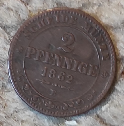  Königreich Sachsen 2 Pfennig 1862,   